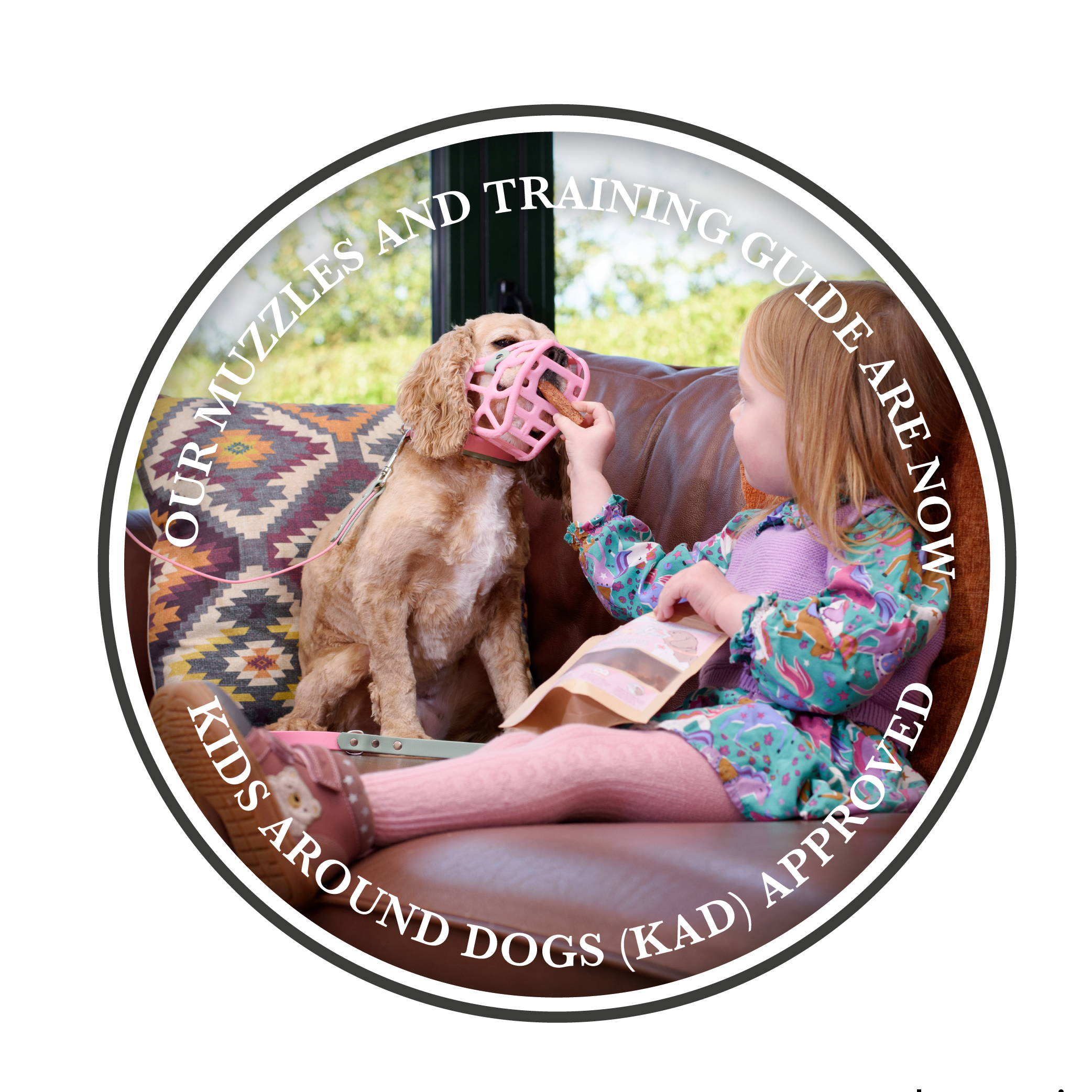 Muzzles and Training Guide are now Kids Around Dogs (KAD) approved products!