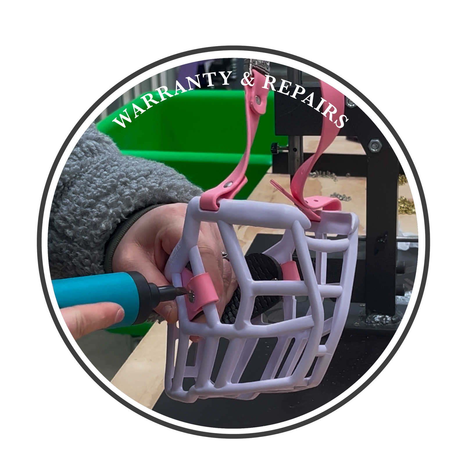 Muzzle and hardware warranty and repair