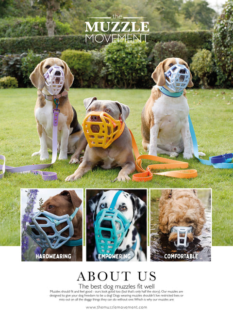 The Muzzle Movement - About Us for Trade A5 leaflet