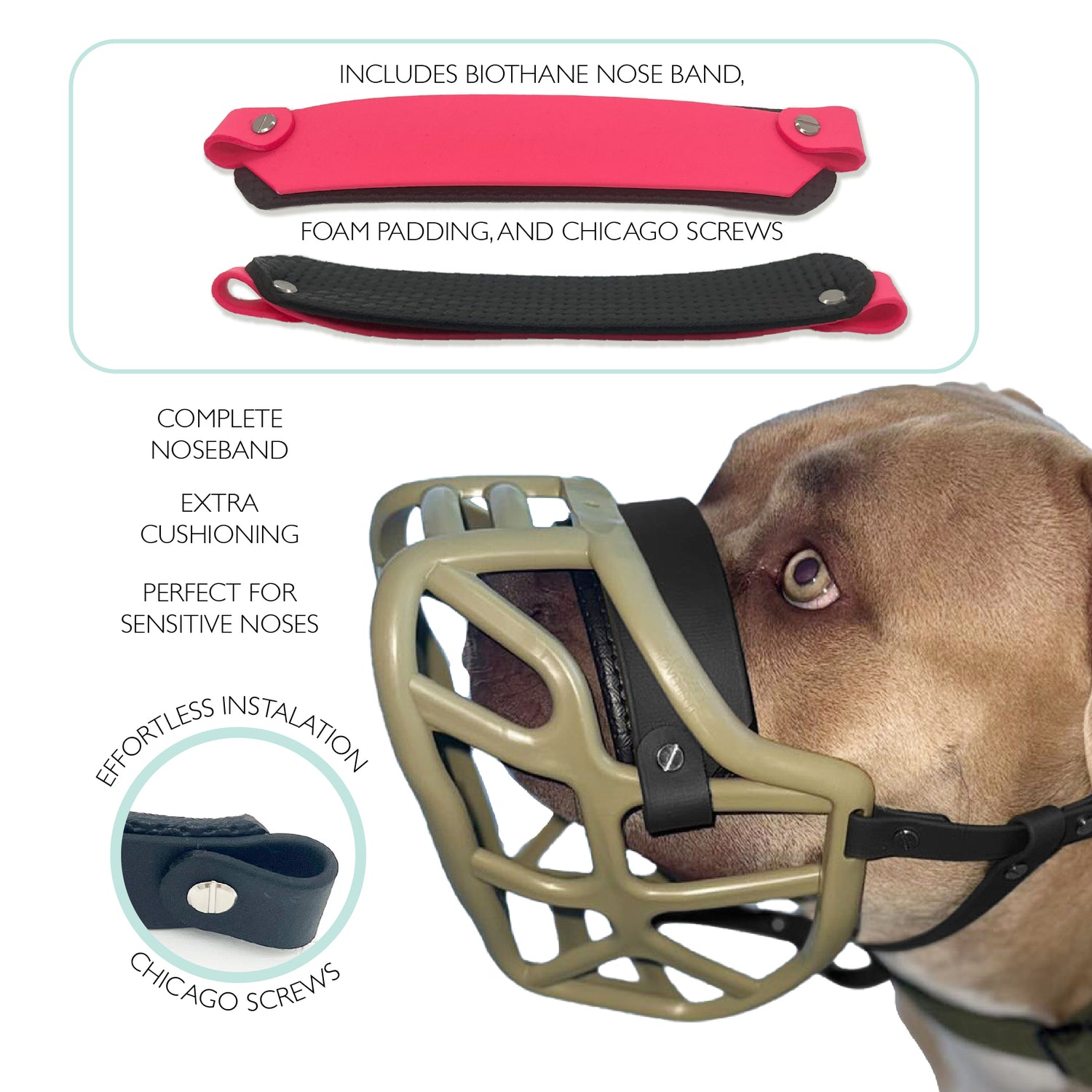Foam padded nose band - Customisable