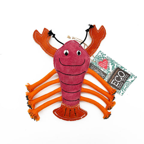 Green & Wild's | Larry the Lobster, Eco Dog Toy