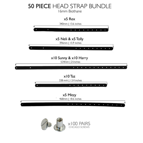 Head straps Bundle for Trade - Additional Safety Strapping for Muzzles