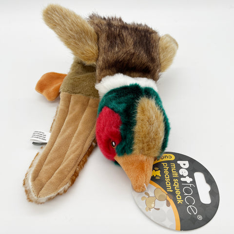 Petface | Multi-Squeak Pheasant – Plush Dog Toy