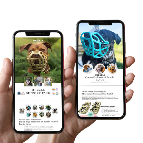 Custom 6 size Movement Muzzle Canine professional bundle