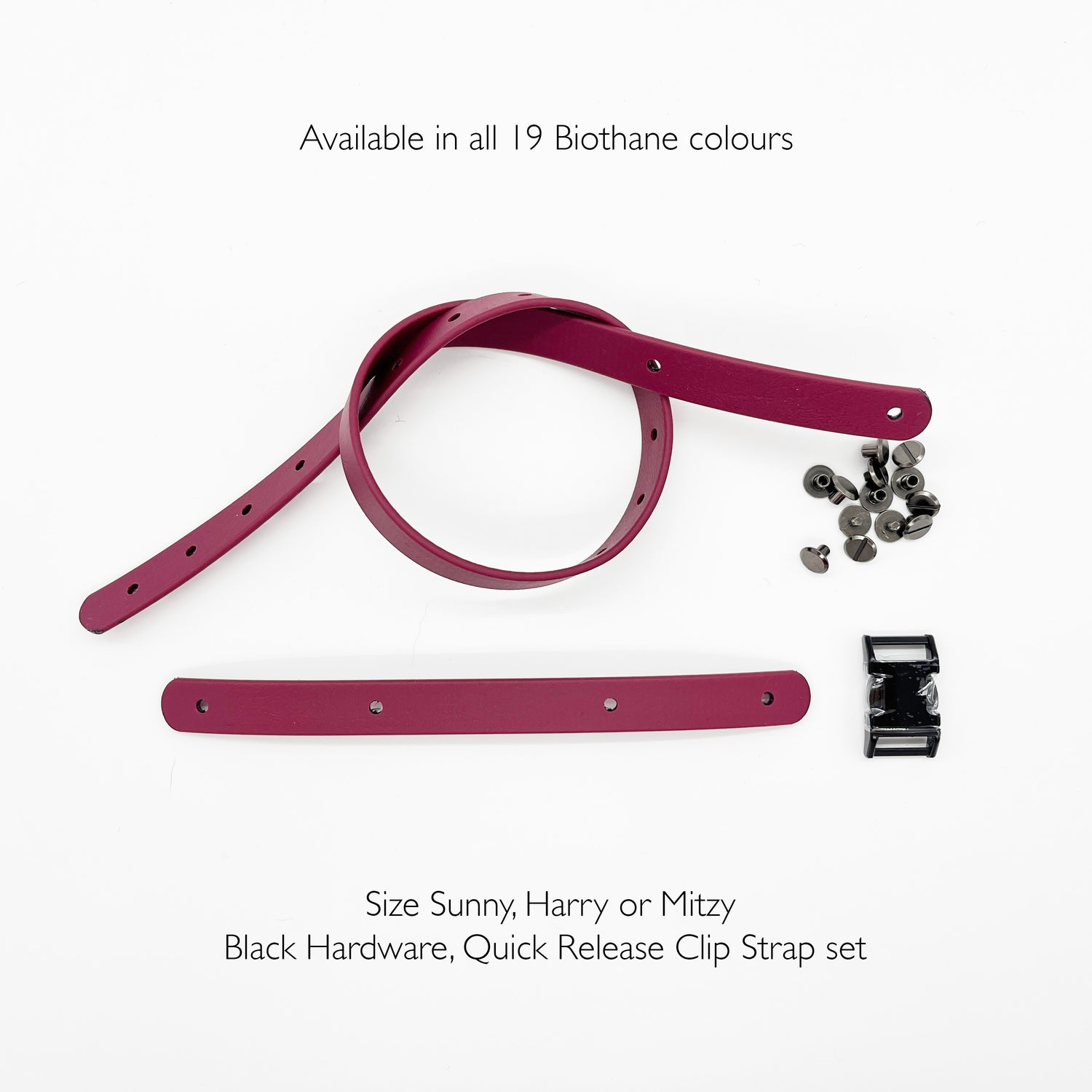 Muzzle Strap fastening set with hardware