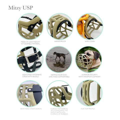 Size Mitzy Dog Muzzle - ready to ship
