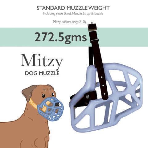 Size Mitzy Dog Muzzle - Made to order muzzle with colour customisation