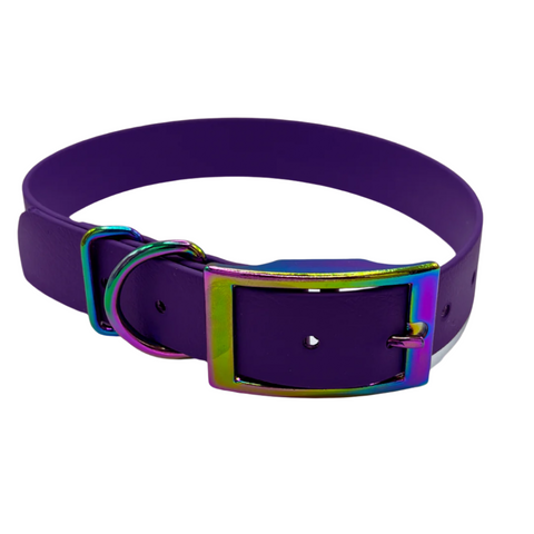 Block colour Biothane collar – customisable